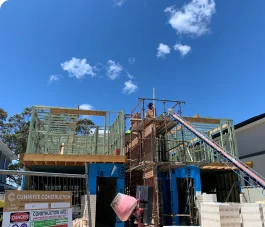 Gymea home before completion